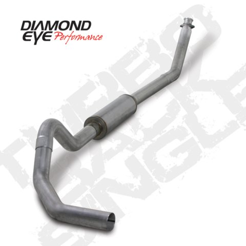 Diamond Eye KIT 4in Turbo Back SGL AL: 98.5-02 DODGE CUMMINS 5.9L