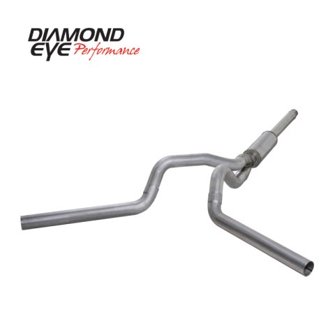 Diamond Eye KIT 4in Catback DUAL AL: 94-97 FORD 7.3L F250/F350 PWRSTROKE