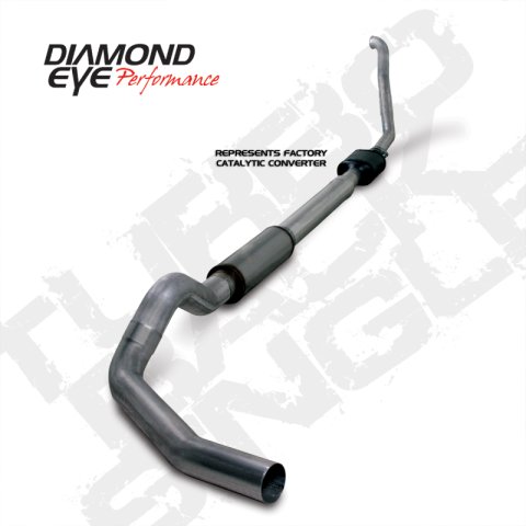 Diamond Eye KIT 5in Turbo Back SGL SS: 94-97 FORD 7.3L F250/F350 PWRSTROKE NFS W/ CARB EQUIV STDS