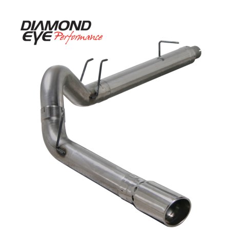 Diamond Eye KIT 5in DPF-BACK Single SS 08-09 6 4L F250-F350 PCKGD BX46X14X14OD EL-PL