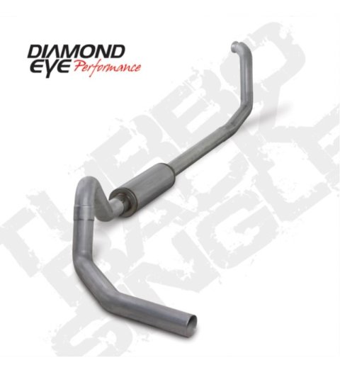 Diamond Eye KIT 4in Turbo Back SGL AL: 00-03 FORD 7.3L E-SERIES VAN NFS W/ CARB EQUIV STDS