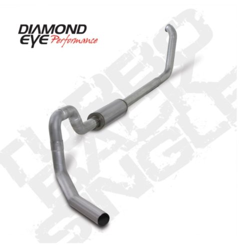 Diamond Eye KIT 4in Turbo Back Single AL: 00-03 FORD 7.3L F550 ROLLOVER