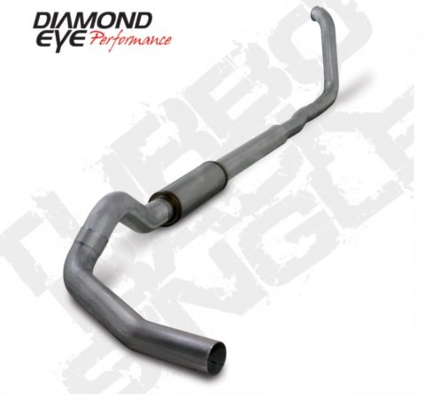 Diamond Eye KIT 5in Turbo Back SGL SS: 00-03 FORD 7.3L F250/F350