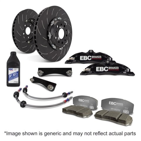 EBC Racing 00-07 BMW M3 (E46) Black Apollo-4 Calipers 355mm Rotors Front Big Brake Kit