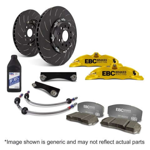 EBC Racing 00-07 BMW M3 (E46) Yellow Apollo-4 Calipers 355mm Rotors Front Big Brake Kit