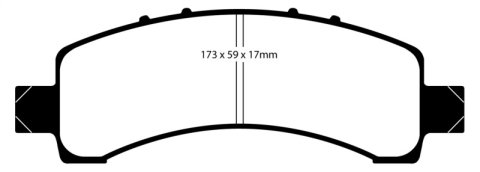 EBC 02 Cadillac Escalade 5.3 (Akebono rear caliper) Greenstuff Rear Brake Pads