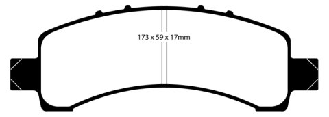 EBC 02 Cadillac Escalade 5.3 (Akebono rear caliper) Yellowstuff Rear Brake Pads