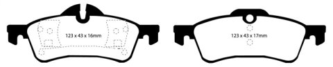EBC 02-03 Mini Hardtop 1.6 Yellowstuff Rear Brake Pads
