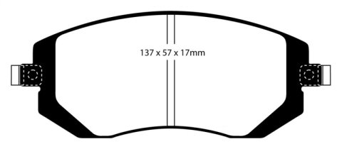 EBC 04-06 Saab 9-2X 2.0 Turbo Redstuff Front Brake Pads