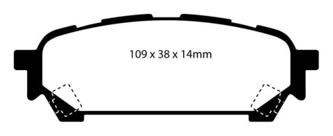 EBC 04-06 Saab 9-2X 2.0 Turbo Redstuff Rear Brake Pads