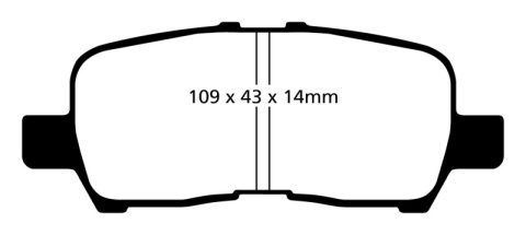 EBC 05-09 Buick Allure (Canada) 3.6 Yellowstuff Rear Brake Pads