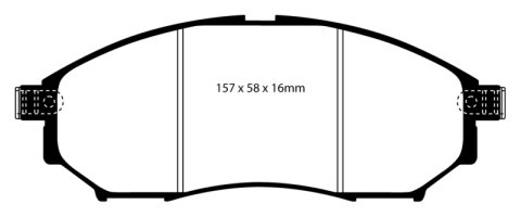 EBC 06-09 Infiniti FX35 3.5 Greenstuff Front Brake Pads