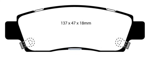 EBC 07+ Buick Enclave 3.6 Yellowstuff Rear Brake Pads