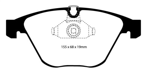 EBC 08-10 BMW M3 4.0 (E90) Yellowstuff Front Brake Pads