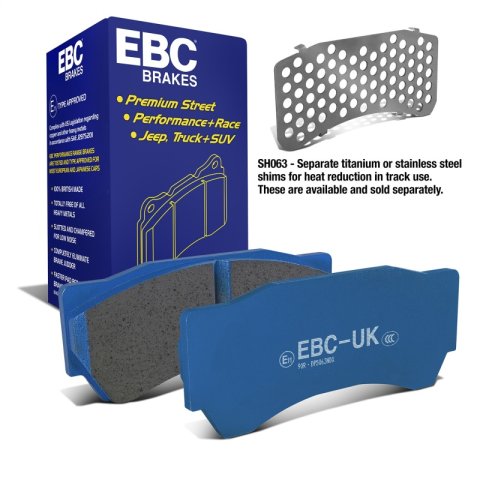EBC 04-05 Mitsubishi Lancer Evo 8 2.0T (FQ400 w/Alcon Caliper) Bluestuff Front Brake Pads