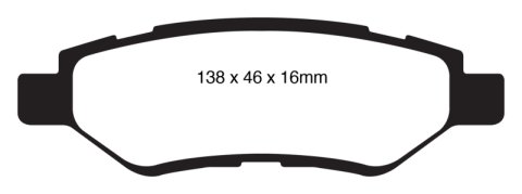EBC 08-13 Cadillac CTS 3.0 Redstuff Rear Brake Pads