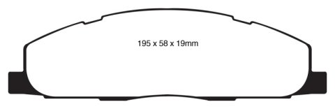 EBC 09-11 Dodge Ram 2500 Pick-up 5.7 2WD/4WD Yellowstuff Rear Brake Pads