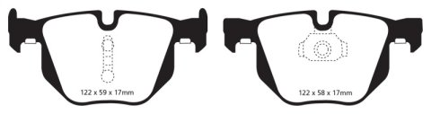 EBC 10-14 BMW X5 3.0 Turbo (35) Yellowstuff Rear Brake Pads