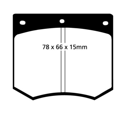 EBC 75-86 Ac 3000 3.0 Redstuff Front Brake Pads