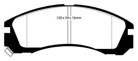 EBC 98-02 Dodge B150 B1500 Cargo 1500 Van 1/2 Ton Yellowstuff Rear Brake Pads