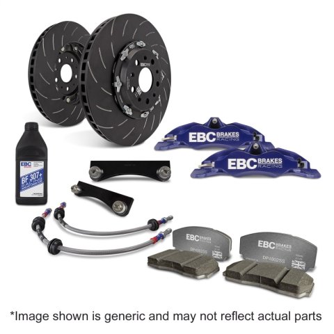 EBC Racing 12-20 Audi A3 (8V) 1.8T Blue Apollo-4 Calipers 330mm Rotors Front Big Brake Kit