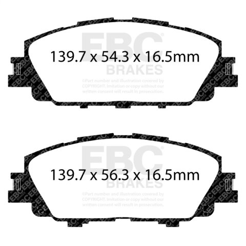 EBC 2019+ Toyota Corolla Hatchback Redstuff Front Brake Pads
