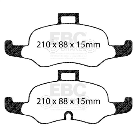 EBC 2019+ Audi TTS Quattro 2.0T Redstuff Front Brake Pads