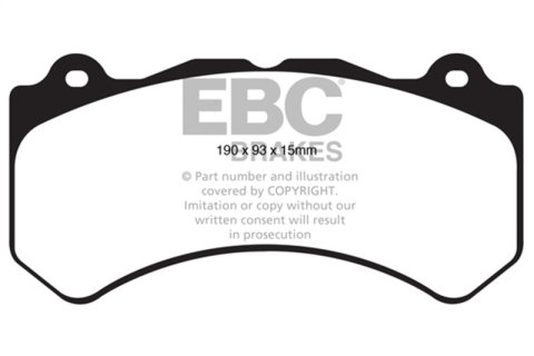 EBC Racing 16-19 Cadillac ATS-V 3.6TT SR-11 Sintered Race Front Brake Pads
