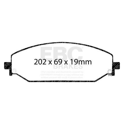 EBC 2022+ Jeep Grand Wagoneer 6.4L Extra Duty Front Brake Pads