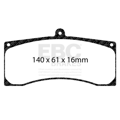 EBC Racing 13-14 Ford Mustang Boss 302S (w/380mm Disc) SR-11 Sintered Race Front Brake Pads