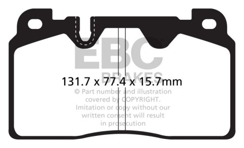 EBC 12-18 Audi Q5 BR 2.0T Extra Duty Front Brake Pads