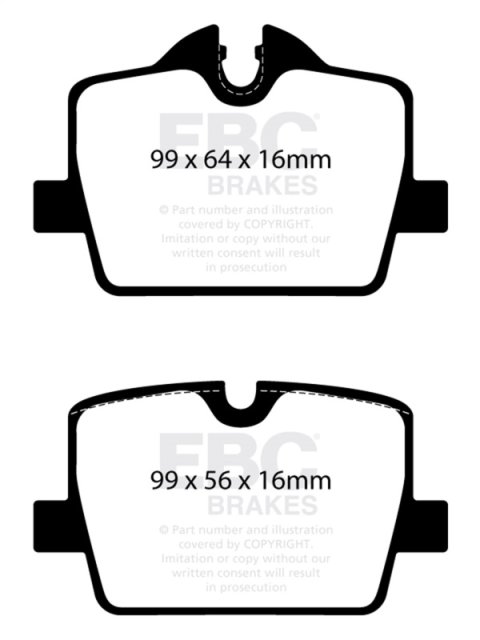 EBC Racing 2019+ BMW Z4 G29 / 2020+ Toyota GR Supra (w/13in Rear Rotors) RP-1 Race Rear Brake Pads