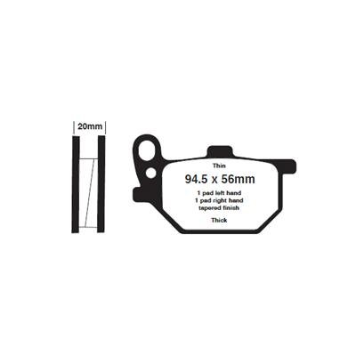EBC 1979 Yamaha RD 400 F Daytona Front Left/Right FA-SFA-X Brake Pads