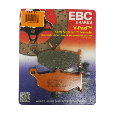 EBC 14-23 Suzuki GSX 1300 Hayabusa (w/Brembo Caliper/ABS) Rear Left/Right Semi-Sintered V Brake Pads