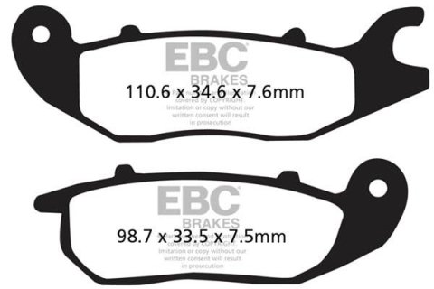 EBC 04-10 Honda CBR 125 R (6 Bolt Front Disc/Canada)Front Left FA-SFA-X Brake Pads