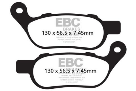 EBC 05-07 Harley Davidson Dyna FXDCi Superglide Custom Front Right Sintered HH Brake Pads