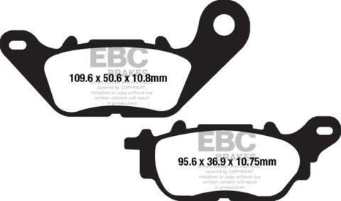 EBC 16-23 Yamaha MT-03 MT (w/ABS) Rear Right FA-SFA-TT-X Brake Pads
