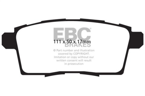 EBC 07-08 Mazda CX-9 3.5L Greenstuff Rear Brake Pads
