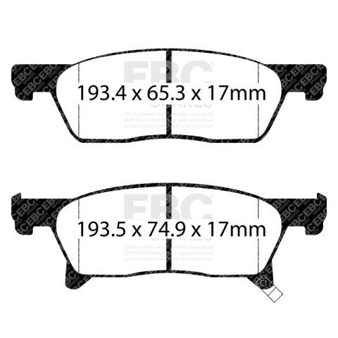 EBC 2018+ Subaru Ascent 2.4T Greenstuff Front Brake Pads