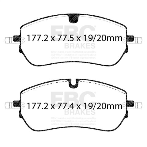 EBC 21-24 Jaguar E-Pace 2.0T Front Yellowstuff Brake Pads