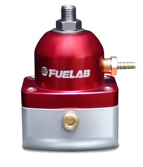 Fuelab 515 EFI Adjustable FPR Large Seat 25-90 PSI (2) -6AN In (1) -6AN Return - Red