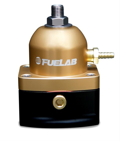 Fuelab 515 TBI Adjustable FPR 10-25 PSI (2) -6AN In (1) -6AN Return - Gold
