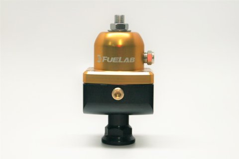 Fuelab 555 Carb Adjustable FPR Blocking 1-3 PSI (1) -8AN In (2) -8AN Out - Gold