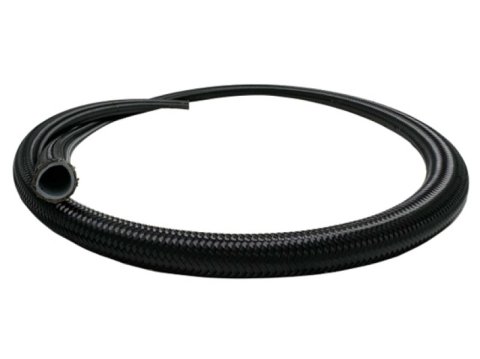 Fuelab Black Nylon Stainless Steel Braided PTFE Hose - 6AN - 10ft