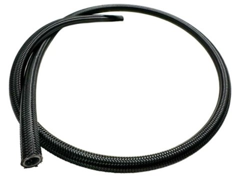 Fuelab Black Nylon Stainless Steel Braided PTFE Hose - 12AN - 6ft