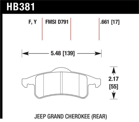 Hawk 99-04 Jeep Grand Cherokee LTS Street Rear Brake Pads