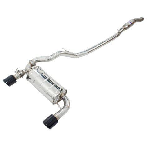 Invidia 15-18 Ford Focus RS Q300 w/Valve Rolled Black Tip Cat-Back Exhaust