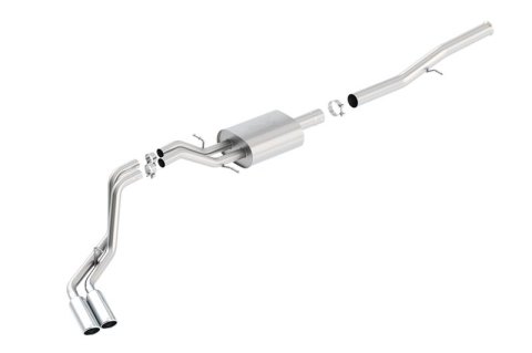 Borla 14 Silv/Sierra 1500 EC Std/CC Short 143.5in WB ATAK Dual Rolled Side Exit Cat-Back Exhaust