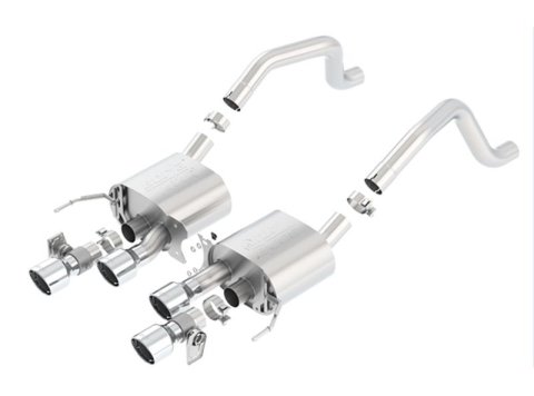 Borla 15 Chevy Corvette C7 ZO6 6.2L w/o AFM w/ NPP ATAK Quad RD RL IC Tips Center Rear Exit Exhaust