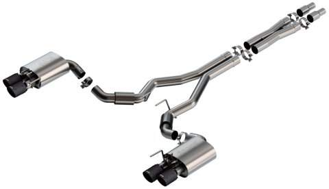 Borla 2024 Ford Mustang GT 5.0L V8 w/ Active Exhaust S-Type Cat-Back Exhaust System - Carbon Fiber